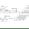 Mexen Mars лира за баня 700 x 500 mm, 224 W, злато - W110-0700-500-00-50