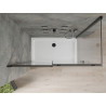 Mexen Omega разчекваща душ кабина 140 x 80 см, прозрачна, черна + душ поддушник