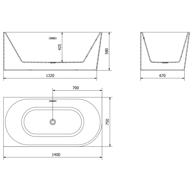 Mexen Mia свободно стояща ъглова лява вана 140 x 75 см, бяла, хромиран преливник - 52691407500L-01