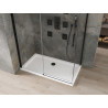 Mexen Omega разчекваща душ кабина 140 x 80 см, прозрачна, черна + душ поддушник