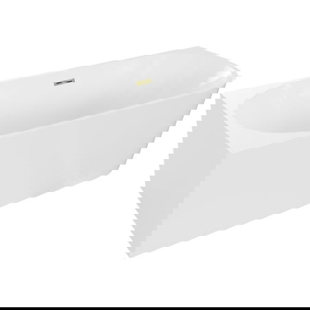 Mexen Mia самостоятелна ъглова вана, лява, 160 x 80 см, бяла, преливник златен - 52691608000L-50