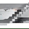Mexen Mia свободно стояща ъглова вана лява 160 x 80 cm, бяла, прелив златно розово - 52691608000L-60