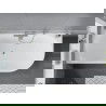 Mexen Mia свободностояща ъглова лява вана 160 x 80 cm, бяла, преливник никел матов - 52691608000L-97