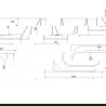 Mexen Mia свободностояща ъглова лява 160 x 80 cm, бяла, отвор gun metal - 52691608000L-95