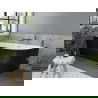 Mexen Mia свободностояща ъглова вана лява 160 x 80 cm, бяла/черна, преливник златист мат - 52691608075L-55