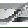 Mexen Mia свободностояща ъглова вана лява 160 x 80 cm, бяла/черна, преливник златист мат - 52691608075L-55