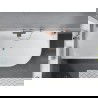 Mexen Mia свободностояща вана лява ъглова 160 x 80 cm, бяла/черна, матирана мед - 52691608075L-65