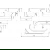 Mexen Mia самостоятелна ъглова вана дясна 160 x 80 см, бяла, преливник gun gray четкан - 52691608000P-66