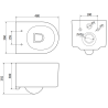 Mexen Sofia Rimless WC тоалетна чиния с тънка седалка, дуропласт, бял гланц - 30540500