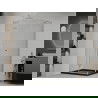 Mexen Roma душ кабина с отваряне 80 x 100 см, прозрачен, хром + душ под Flat, черен - 854-080-100-01-00-4070