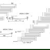 Mexen Helios рафтър за баня 1200 x 500 мм, 448 W, златист - W103-1200-500-00-50