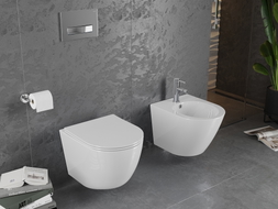 Mexen Lena wc чиния Rimless със седалка с плавно затваряне slim, дуропласт, бял
