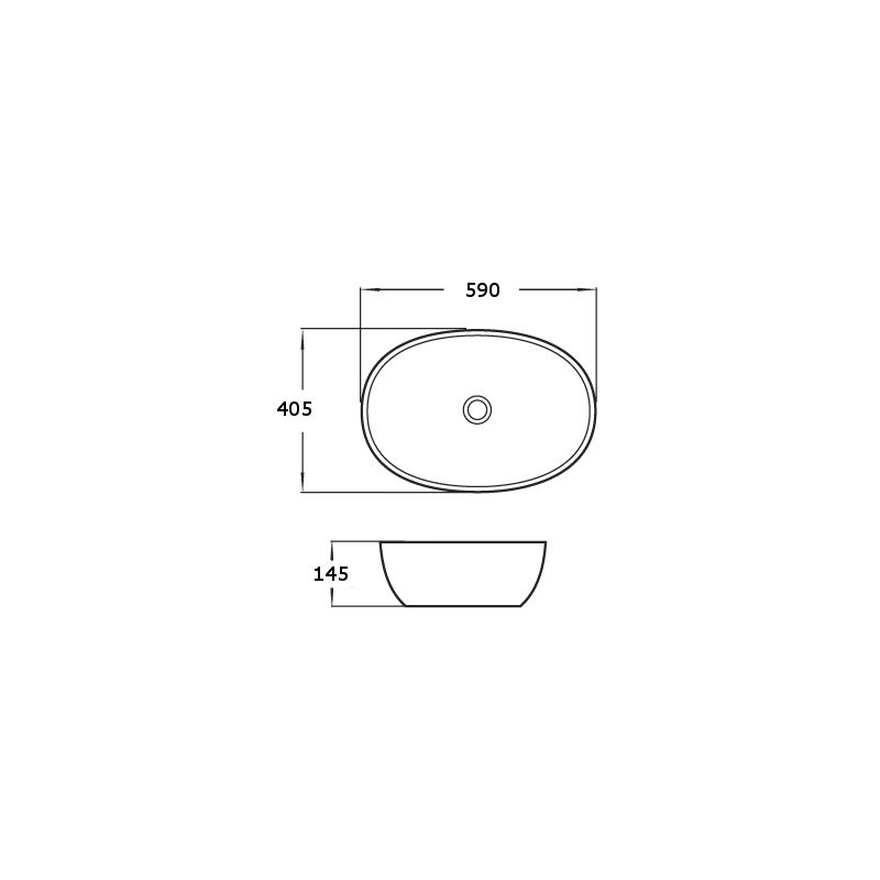 Mexen Viki мивка за плота 59 x 40 см, бяла - 21056000