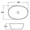 Mexen Viki мивка за плот 59 x 40 см, черен гланц - 21056070