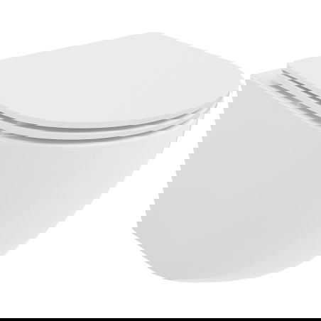 Mexen Lena тоалетна чиния Rimless Tornado със седалка с бавно затваряне slim, дуропласт, бял гланц - 30220300T