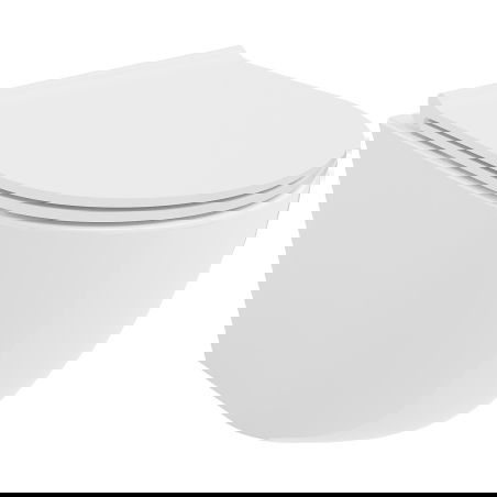 Mexen Lena тоалетна чиния Rimless Tornado с тънка дъска със забавено падане, дуропласт, бял гланц - 30220500T