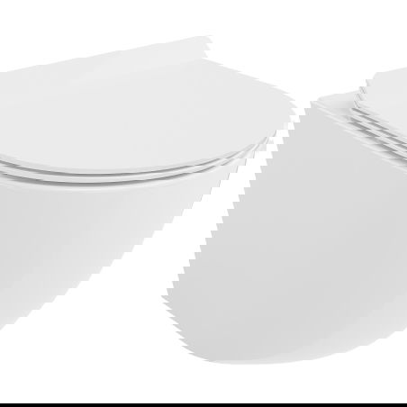 Mexen Lena WC чиния Rimless Tornado с тънка, забавена облегалка slim, дуропласт, бял гланц - 30224000T