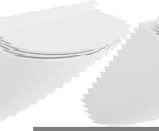 Mexen Lena Rimless Tornado тоалетна чиния с тънка седалка, дуропласт, бял блясък - 30224000T