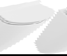 Mexen Lena WC чиния Rimless Tornado с тънка, забавена облегалка slim, дуропласт, бял гланц - 30224000T