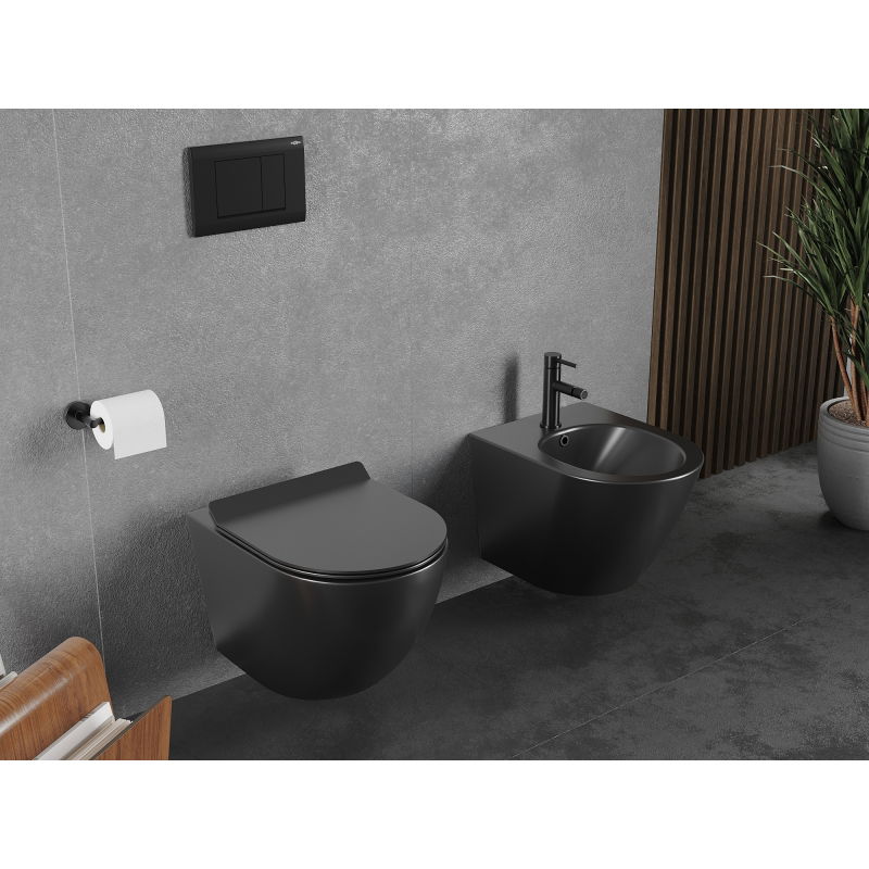 Mexen Lena тоалетна чиния Rimless Tornado с бавно спускащ се капак slim, дуропласт,