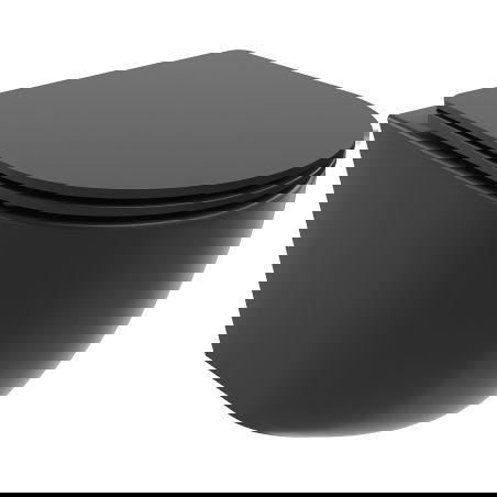 Mexen Lena тоалетна чиния Rimless Tornado с капак със забавено падане slim, дуропласт, черна мат - 30221085T