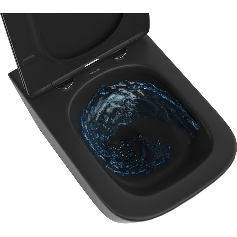 Mexen Teo wc чиния Rimless Tornado, черен мат - 3385XX85T