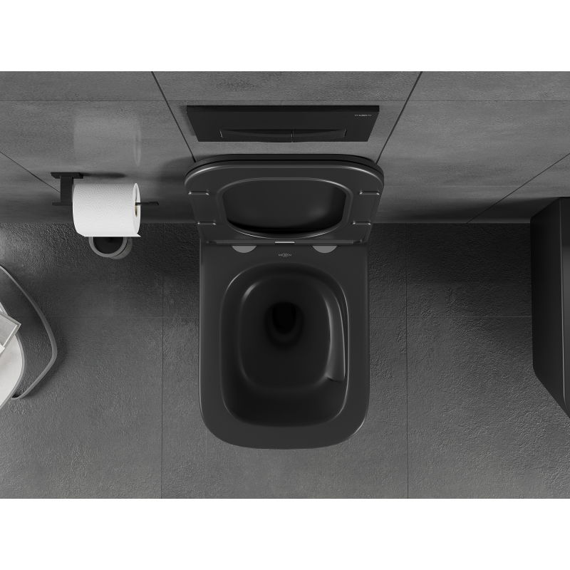 Mexen Teo wc чиния Rimless Tornado, черен мат - 3385XX85T