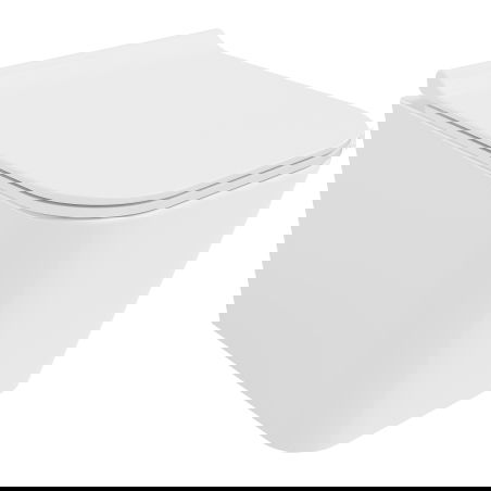 Mexen Teo тоалетна чиния Rimless Tornado с тънка забавена седалка, дуропласт, бял гланц - 30850700T