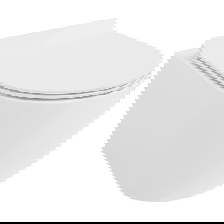 Mexen Carmen Rimless Tornado тоалетна с бавнопадащ капак slim, дуропласт, бял гланц - 30880100T