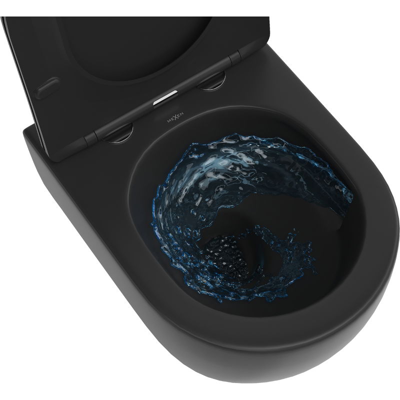 Mexen Carmen тоалетна чиния Rimless Tornado, черен мат - 3388XX85T