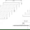 Mexen Uno DR02 вграден душ комплект, златист - 71435DR02-50