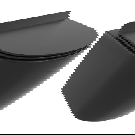 Mexen Carmen WC Rimless Tornado с тоалетна седалка със забавено падане slim, дуропласт, черен мат - 30880185T