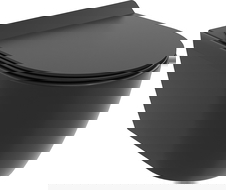 Mexen Carmen тоалетна чиния Rimless Tornado с тънка седалка с плавно падане, дуропласт, черен мат - 30880185T