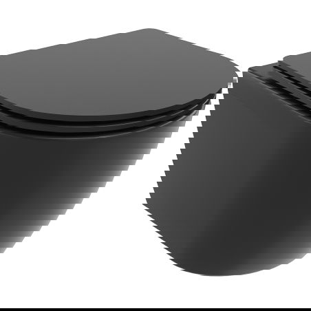 Mexen Carmen WC чиния Rimless Tornado с меко затваряща седалка slim, дуропласт, черен мат - 30881085T