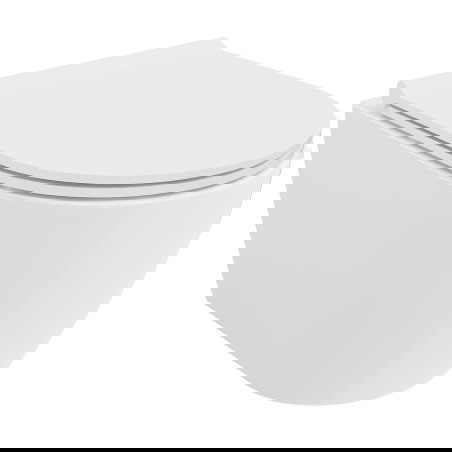 Mexen Carmen тоалетна чиния Rimless с тънка падаща седалка, дуропласт, бял