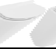 Mexen Rico Rimless Tornado WC чиния с тънка седалка, плавно затваряща се, дуропласт, бял гланц - 30720100T