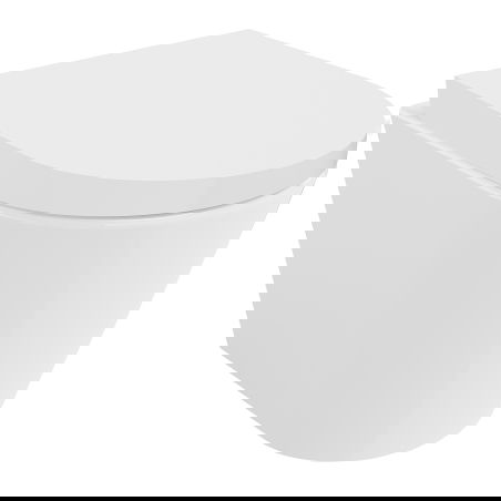 Mexen Rico тоалетна чиния Rimless Tornado с твърда, меко затваряща се седалка, дуропласт, бял гланц - 30720200T