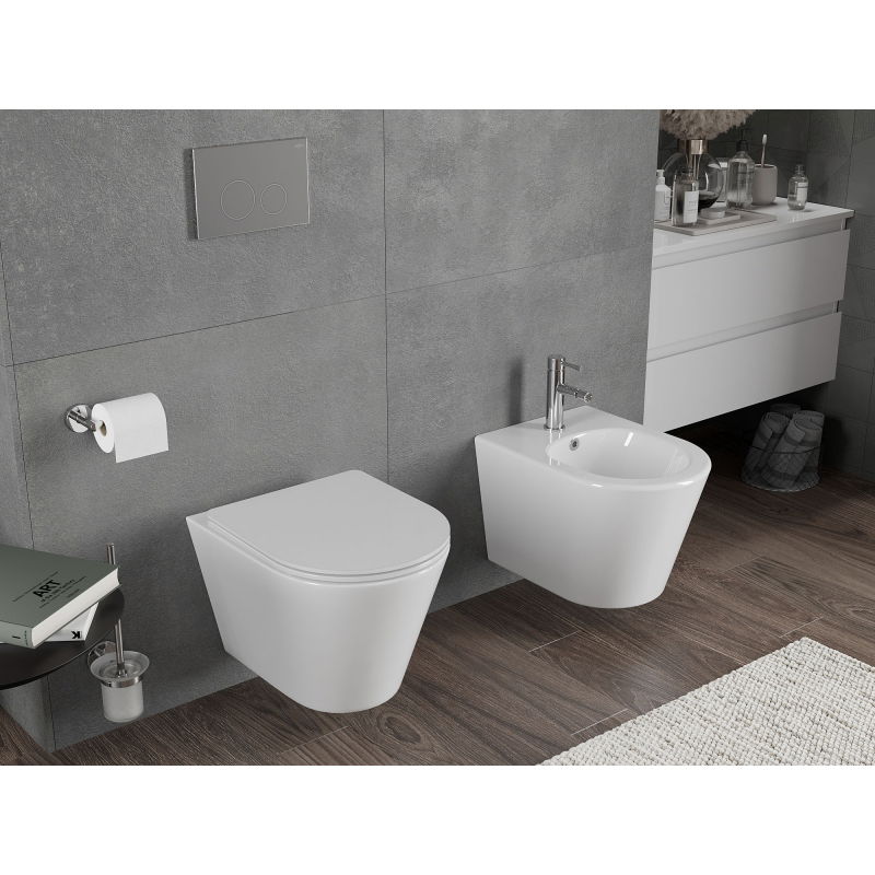 Mexen Rico тоалетна чиния Rimless Tornado, бяла гланц - 3372XX00T