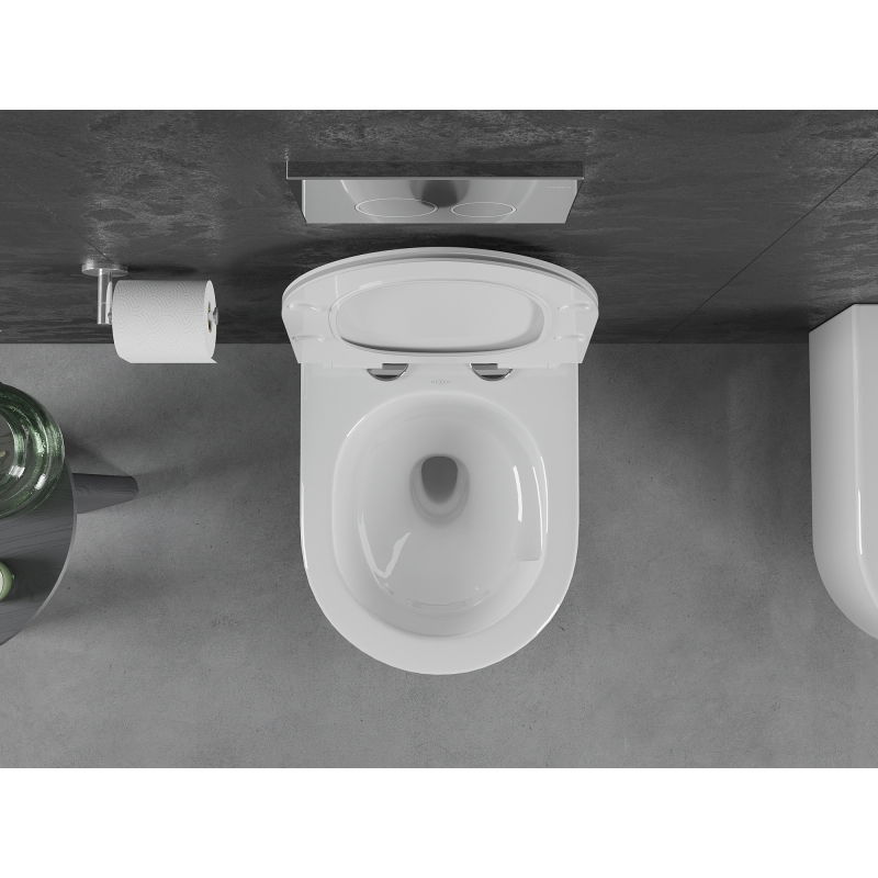 Mexen Sofia тоалетна чиния Rimless Tornado със седалка със забавено падане slim, дуропласт, бял гланц - 30540100T