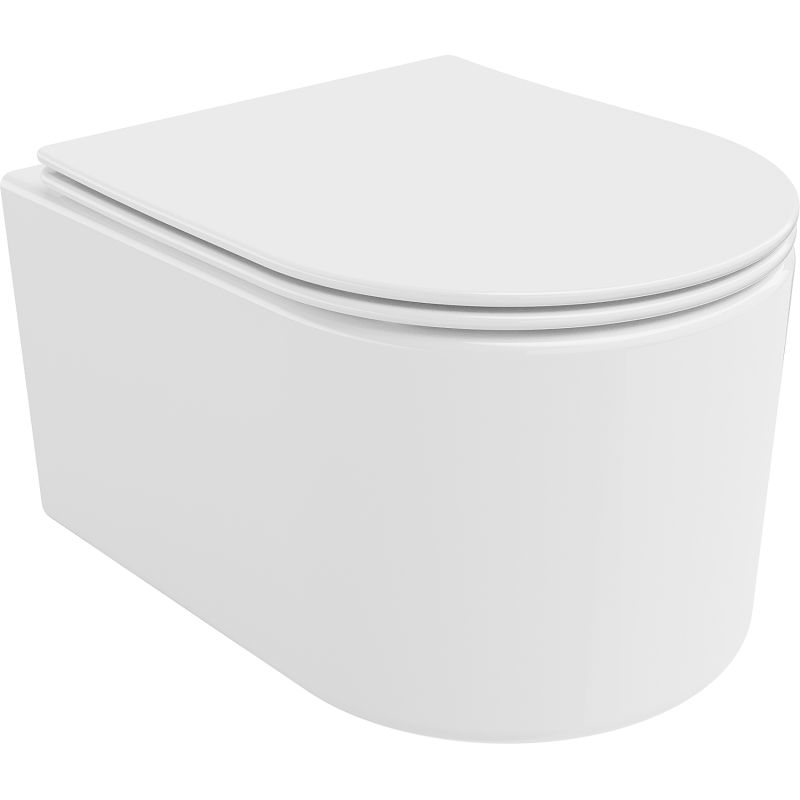 Mexen Sofia WC Rimless Tornado с тънка седалка, дуропласт, бял гланц - 30540400T