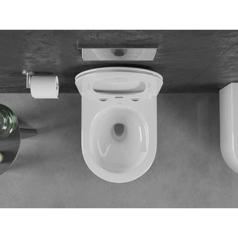 Mexen Sofia тоалетна чиния Rimless Tornado с капак с плавно спускане slim, дуропласт, бял гланц - 30540400T
