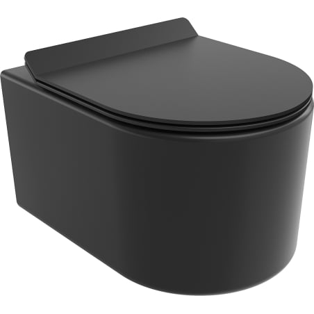 Mexen Sofia тоалетна чиния без ръб Rimless Tornado с плавно затваряща се тънка седалка, дуропласт, черен мат - 30540185T