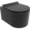 Mexen Sofia тоалетна чиния без ръб Rimless Tornado с плавно затваряща се тънка седалка, дуропласт, черен мат - 30540185T