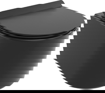 Mexen Sofia тоалетна чиния без ръб Rimless Tornado с плавно затваряща се тънка седалка, дуропласт, черен мат - 30540185T