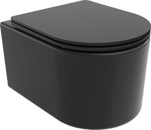 Mexen Sofia тоалетна чиния Rimless Tornado с тънка седалка, дуропласт, черен мат - 30541085T