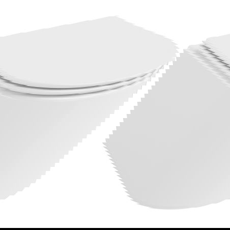 Mexen Sofia wc чиния Rimless със забавено падащо капаче slim, дуропласт, бял гланц