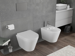 Mexen Rico тоалетна чиния Rimless Tornado с твърда, меко затваряща се седалка, дуропласт, бял гланц - 30720200T