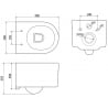 Mexen Sofia WC Rimless Tornado с тънка седалка, дуропласт, бял гланц - 30540400T