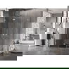 Полукръгла душ кабина Mexen Lunar с лява врата 80 x 70 см, прозрачна, хромирана - 833-080L-070P-01-00