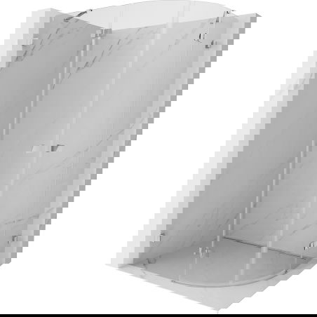 Mexen Lunar полуобла кабина за душ с лява отваряема врата 100 x 80 cm, прозрачна, хром - 833-100L-080P-01-00